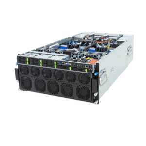HPC AI GPU Server, Workstation NVIDIA HGX H200 8-GPU Server, AMD 2x EPYC 9754, 2.304TB (24x 96GB) RAM, 2x 1.92TB SSD + 3x 7.68TB SSD Storage, 8x ConnectX-7 VPI 400GbE & 2x VPI 200Gbe | G593-ZD1- AAX3