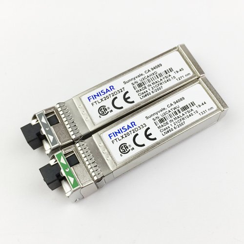 Finisar FTLX2072D327 10GBASE-ZR DWDM SFP+ Transceiver Module (ITU Channel 27, ~1562nm, 80km, LC Duplex)